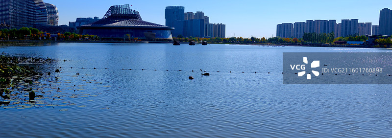 保定东湖公园，秋天景色图片素材