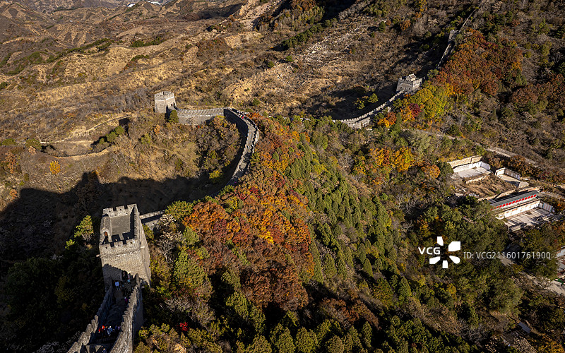 天津市蓟州区黄崖关长城景区航拍图片素材