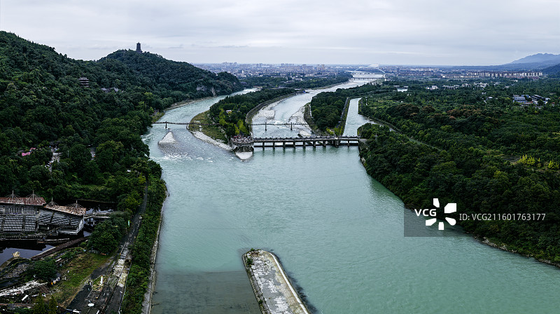 都江堰航拍图片素材