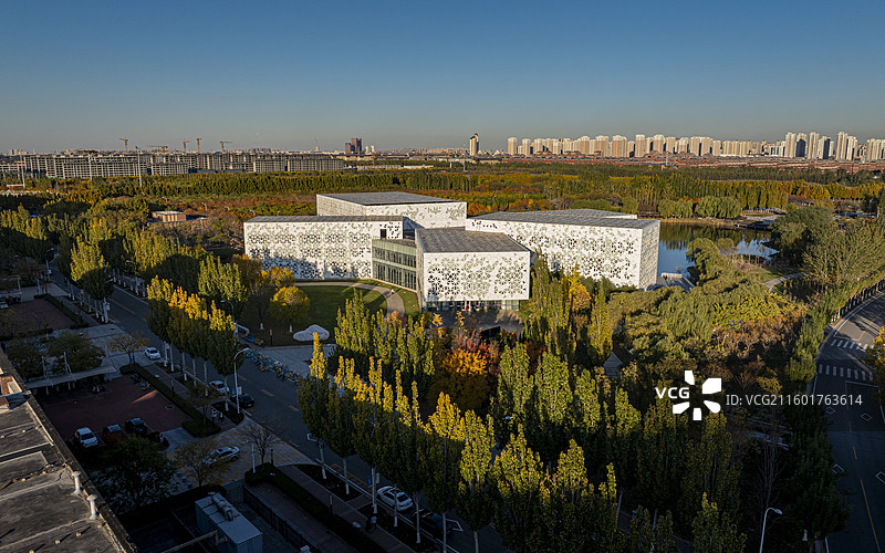 天津市津南区南开大学海河教育园校区航拍图片素材