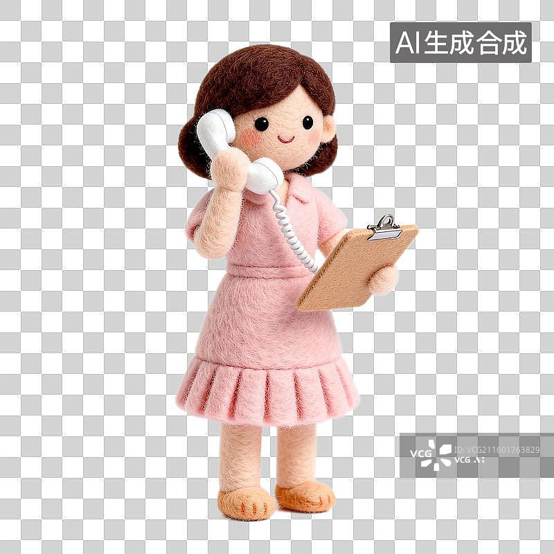 【AI数字艺术】3D羊毛毡风格人物免抠元素图片素材