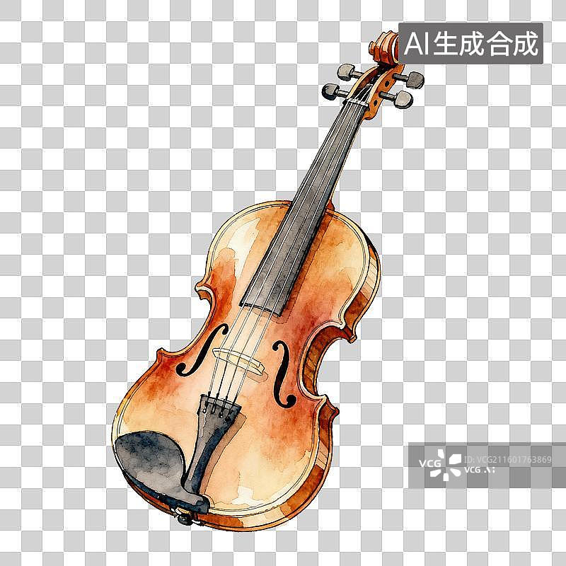 【AI数字艺术】一把小提琴图片素材
