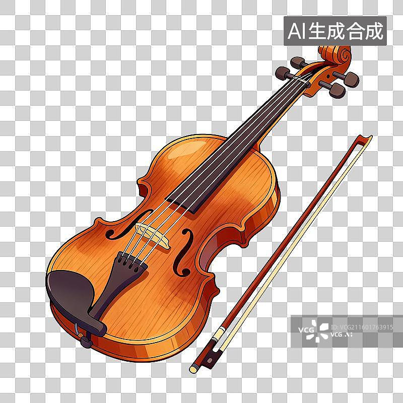 【AI数字艺术】一把小提琴图片素材