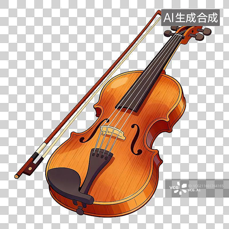 【AI数字艺术】一把小提琴图片素材