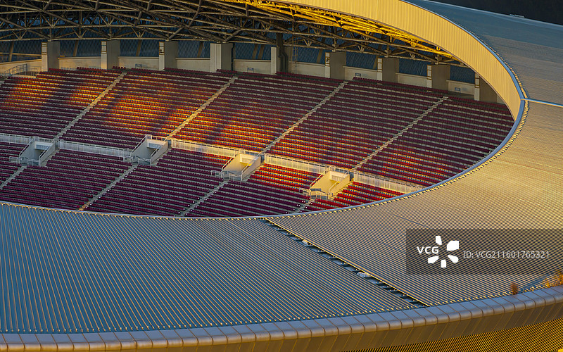 天津市津南区海教园体育馆航拍图片素材