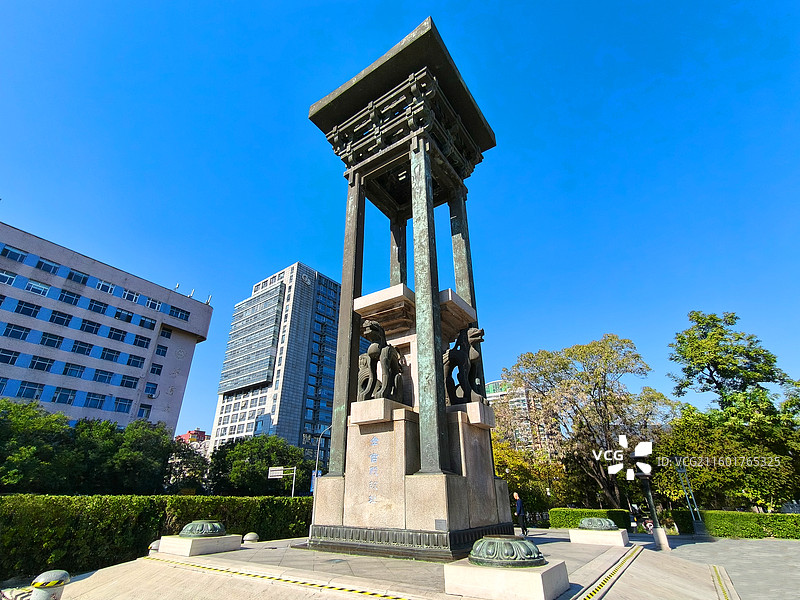 北京金宫殿故址北京建都纪念北京营城建都滨水绿道图片素材