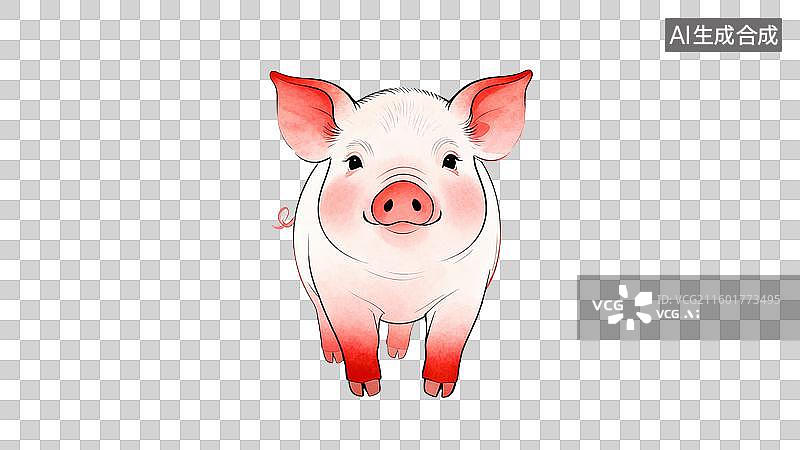 【AI数字艺术】可爱的小猪插画图片素材