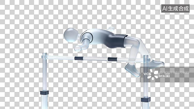 【AI数字艺术】人物跨栏运动场景图片素材