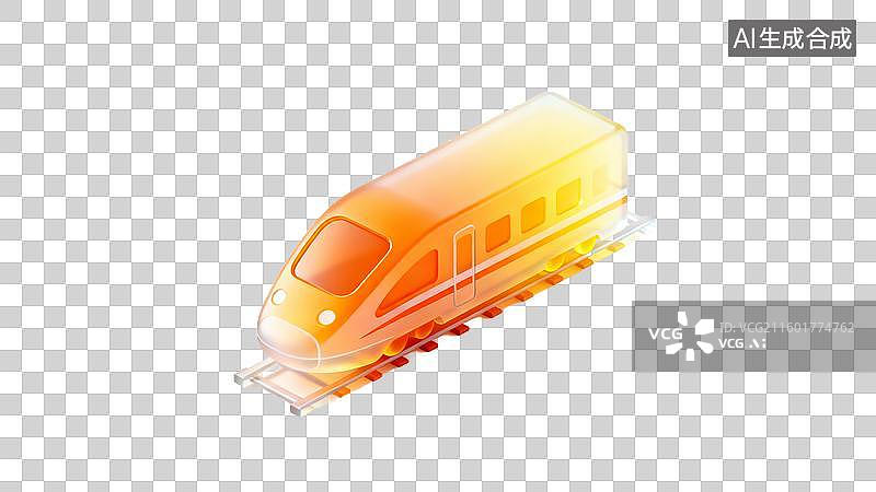 【AI数字艺术】渐变色彩的现代高速列车图片素材