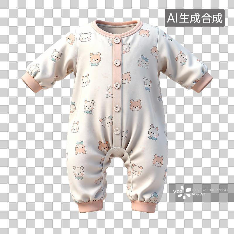 【AI数字艺术】婴儿可爱卡通连体衣图片素材