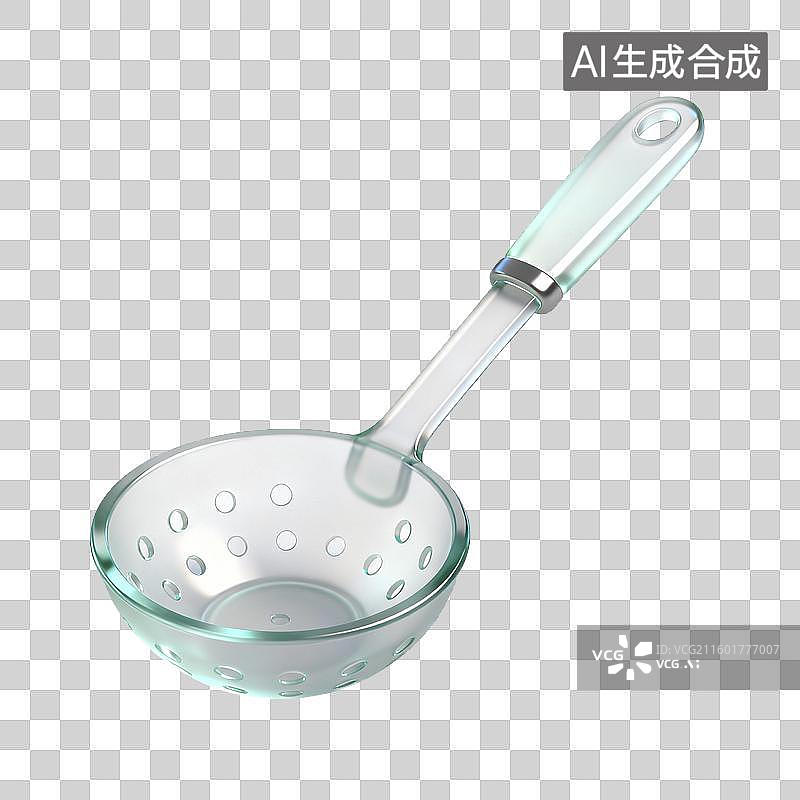 【AI数字艺术】透明玻璃漏勺图片素材