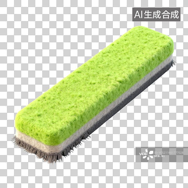【AI数字艺术】绿色清洁海绵刷图片素材