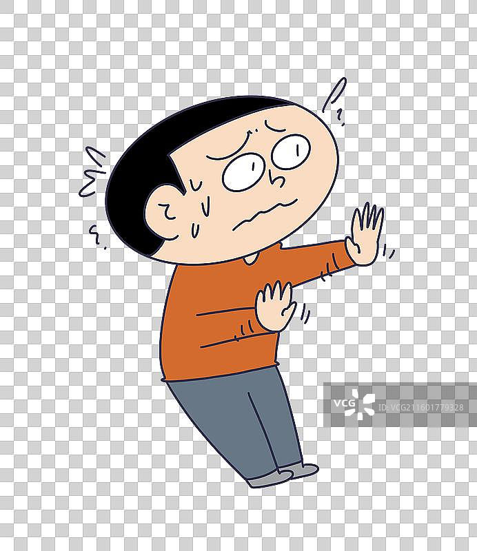 摆手摇头拒绝抗拒的人物图片素材