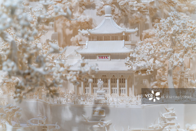 广州大湾区艺术中心骨雕广州中山纪念堂图片素材