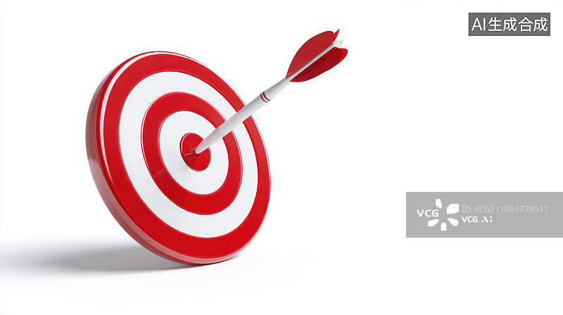 【AI数字艺术】箭射中靶心图片素材