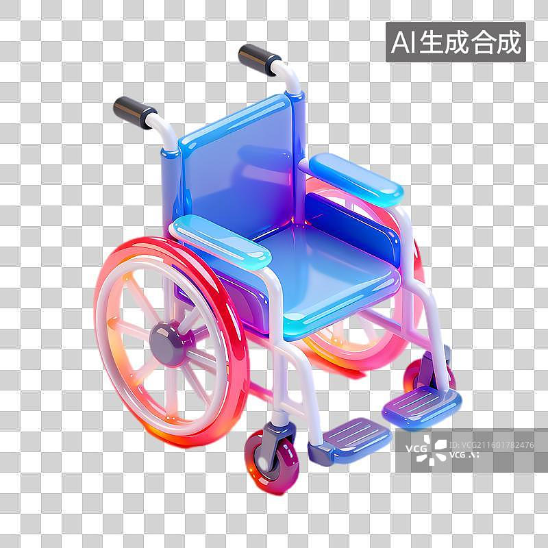【AI数字艺术】多彩医疗辅助轮椅图片素材