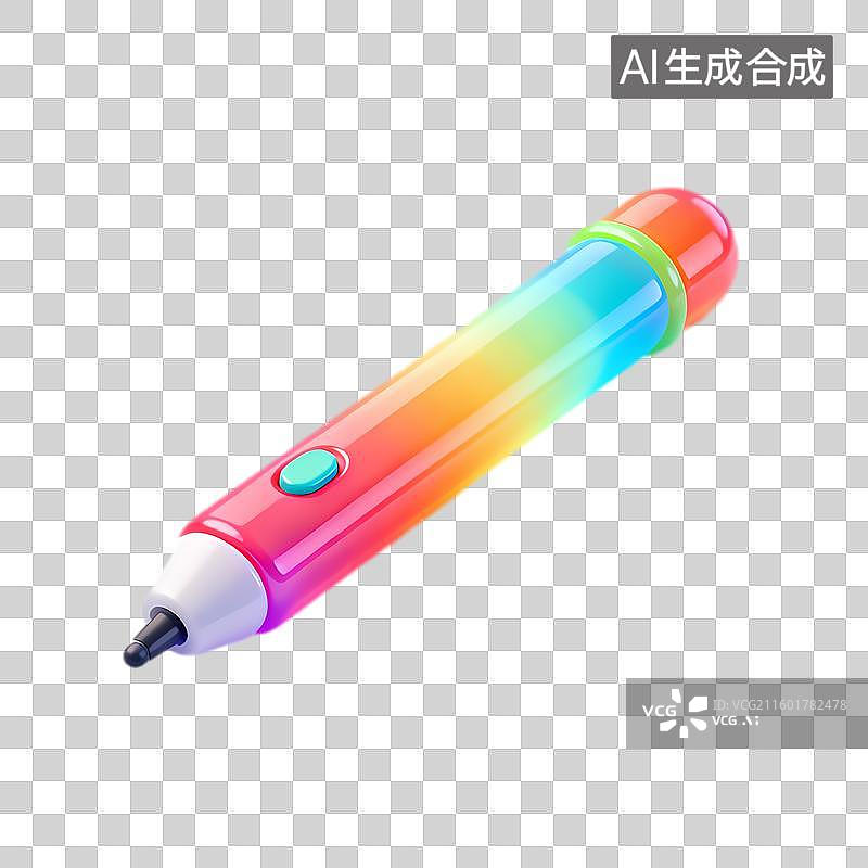 【AI数字艺术】彩色3D打印笔用于创意创作图片素材