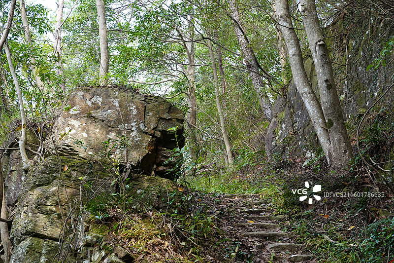 宁波 奉化 溪口镇 雪窦山 山区 徒步 户外 山间小路 古道 山路 旅游图片素材
