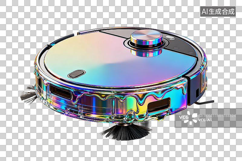 【AI数字艺术】科技镭射液体元素建模图片素材