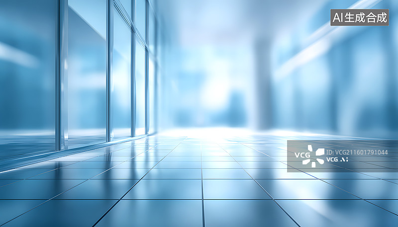 【AI数字艺术】白色玻璃幕墙组成的空间图片素材
