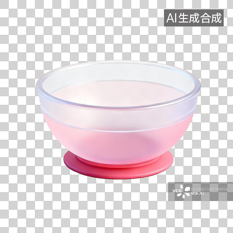 【AI数字艺术】3D轻拟物风母婴元素辅食碗图片素材
