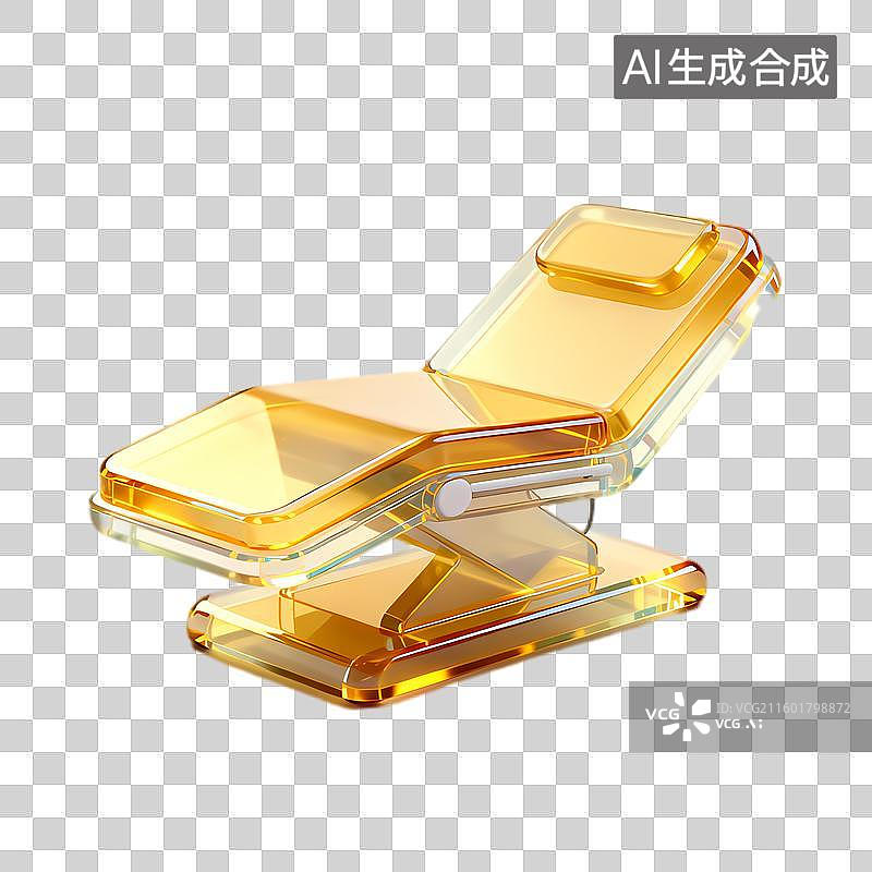 【AI数字艺术】透明闪亮的医疗检查床图片素材