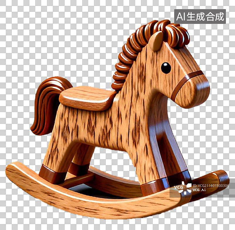 【AI数字艺术】3D木马玩具图片素材