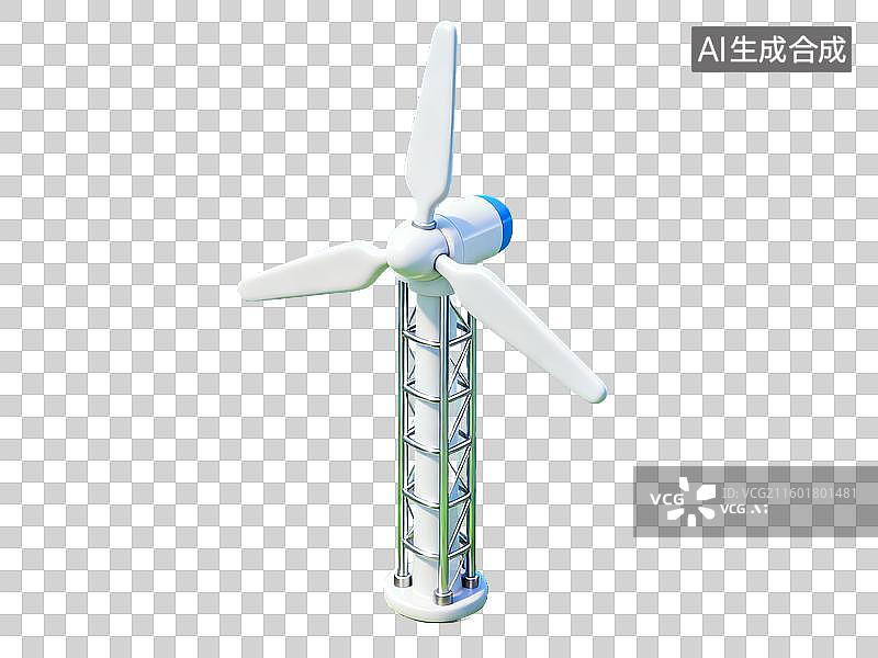 【AI数字艺术】新能源环保风力发电机免抠设计素材图片素材