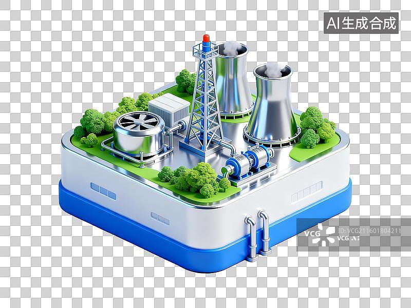 【AI数字艺术】新能源环保分布式能源系统免抠设计素材图片素材