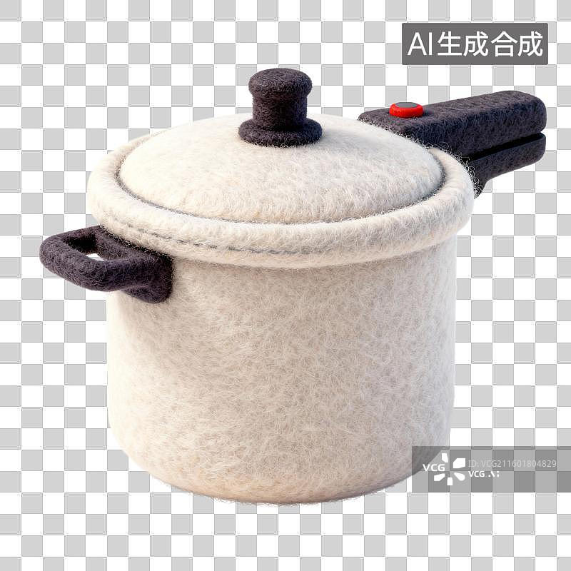 【AI数字艺术】毛毡材质的锅具图片素材