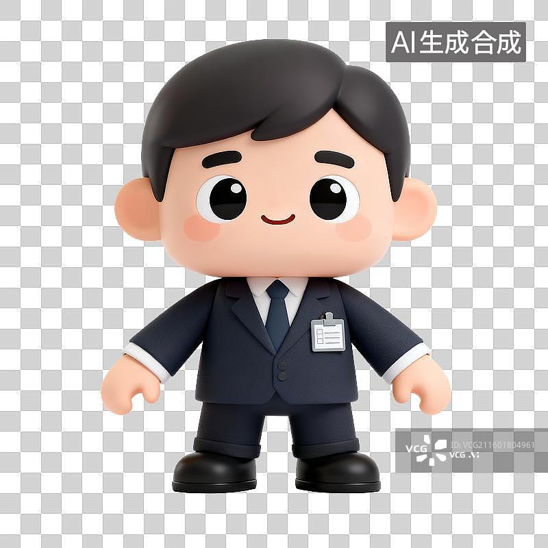 【AI数字艺术】穿着西装的卡通人物图片素材