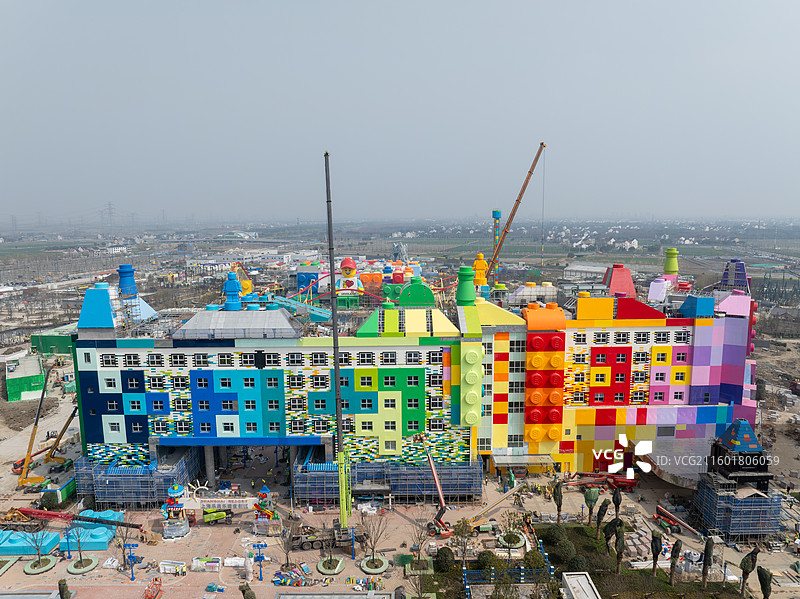 2025年3月正在建设中的金山乐高乐园图片素材
