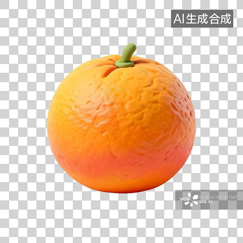 【AI数字艺术】一个橙色的柑橘类水果图片素材