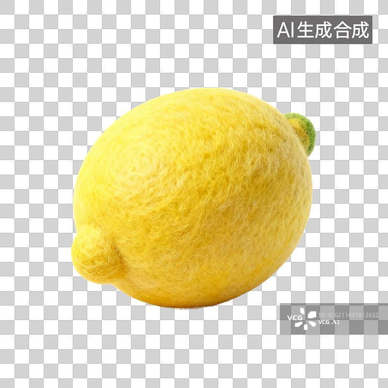 【AI数字艺术】一颗新鲜的柠檬图片素材
