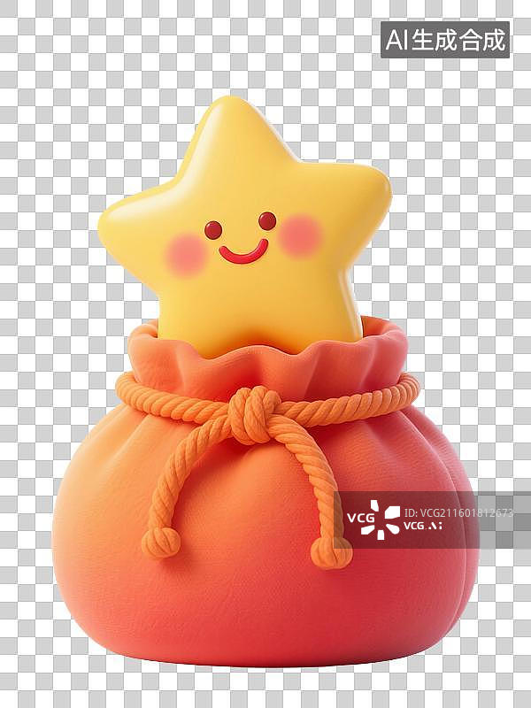 【AI数字艺术】3D渲染，中国风福袋，红色福袋，双十一，618，双十二，春节，新年，传统节日，促销，免抠元素图片素材