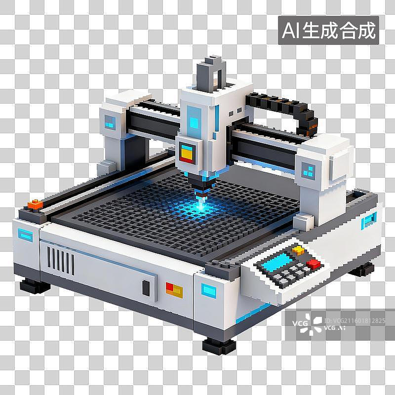 【AI数字艺术】激光雕刻机图片素材