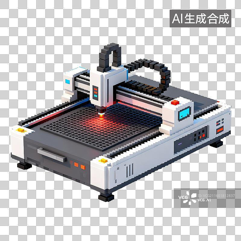 【AI数字艺术】激光雕刻机图片素材