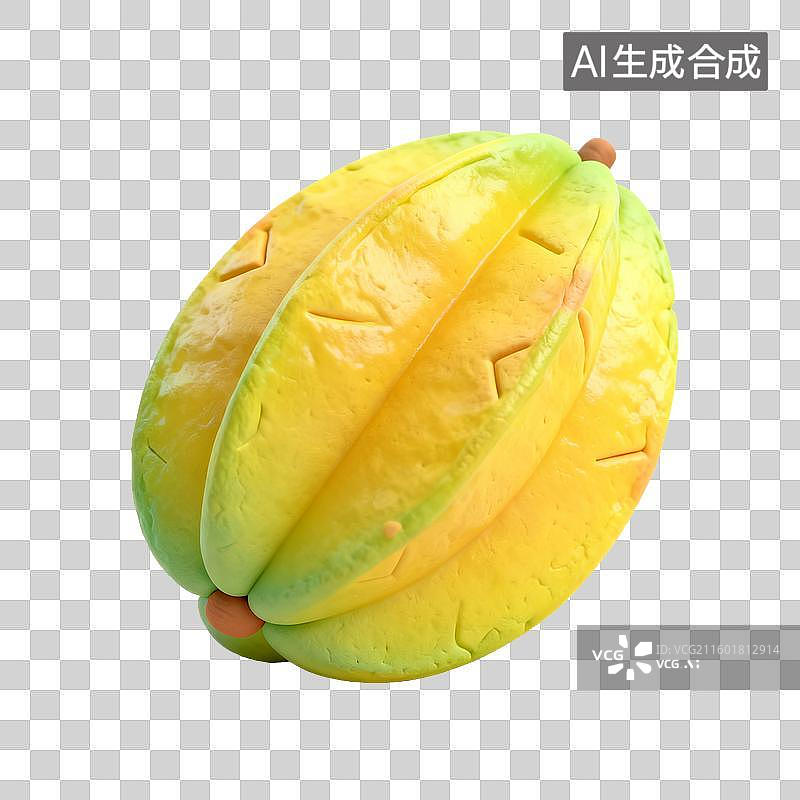 【AI数字艺术】黄色刺角瓜图片素材