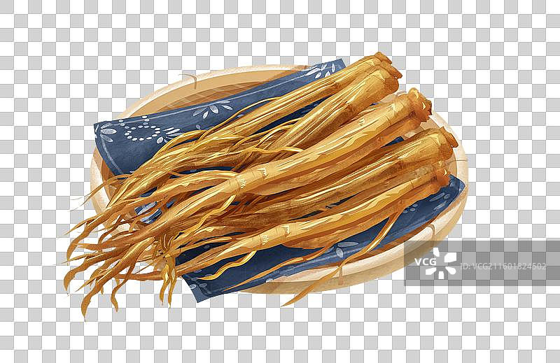 党参中药材药材插画元素图片素材