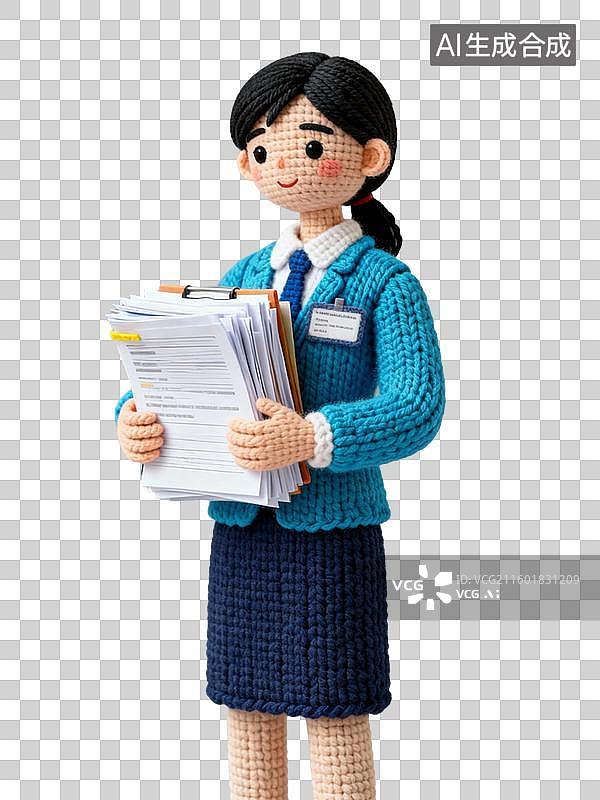 【AI数字艺术】手持文件的实习生图片素材