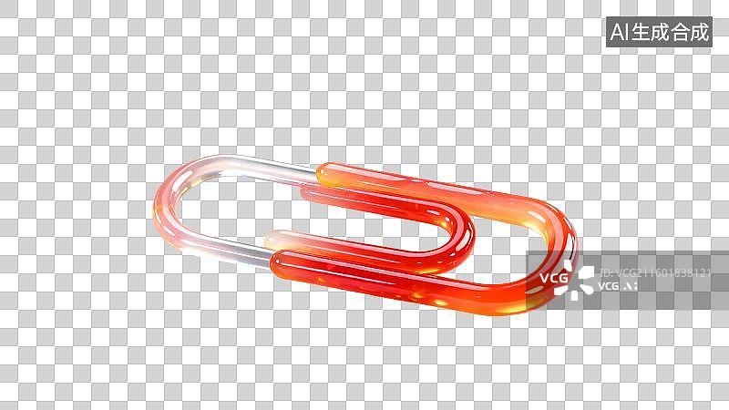 【AI数字艺术】透明渐变回形针 创意彩色办公曲别针  透明色回形针 彩色金属曲别针图片素材