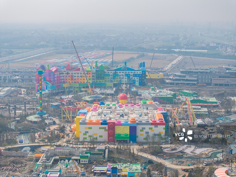 2025年3月正在建设中的金山乐高乐园图片素材