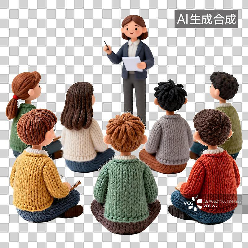 【AI数字艺术】教师给学生们讲课场景图片素材