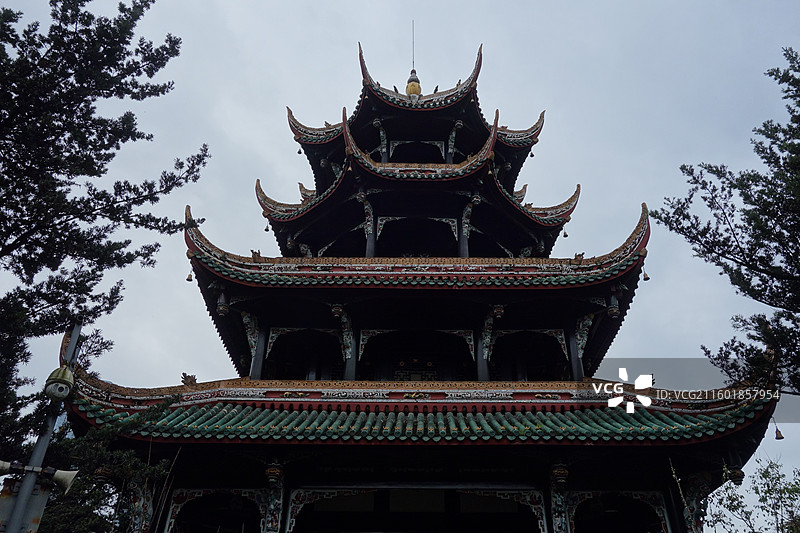 四川省成都市武侯区望江楼公园：望江楼崇丽阁图片素材