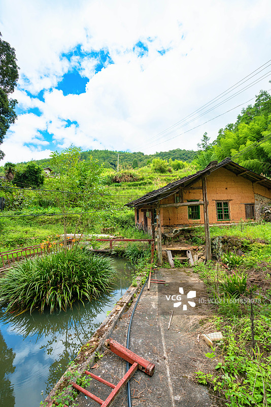 福建省龙岩市新罗区鸿家山上寨，茂林宫，镇安桥，环境之美！图片素材