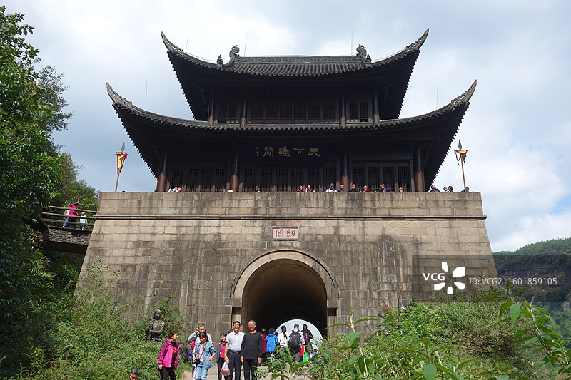 四川省广元市剑阁县剑门关景区：剑门关关楼图片素材