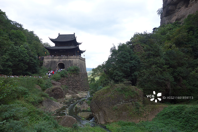 四川省广元市剑阁县剑门关景区：剑门关关楼图片素材