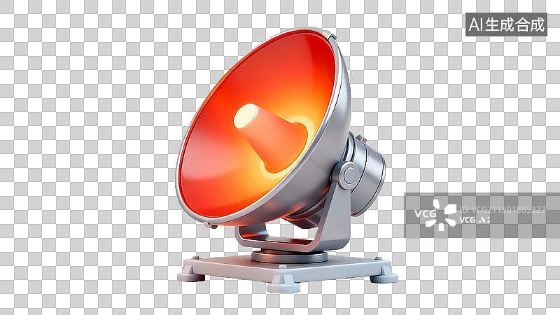 【AI数字艺术】3d金属质感能源环保抛物面反射镜小场景元素图片素材