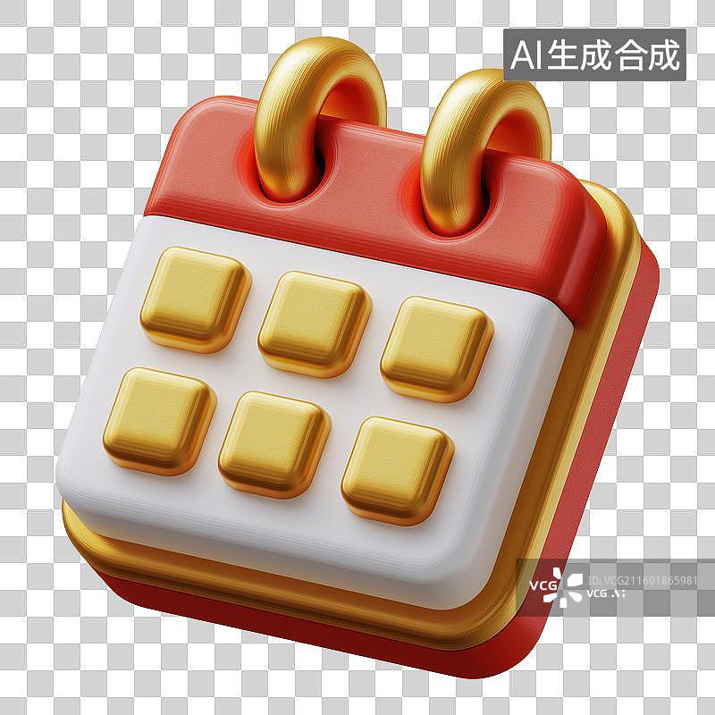 【AI数字艺术】红色日历便签图片素材