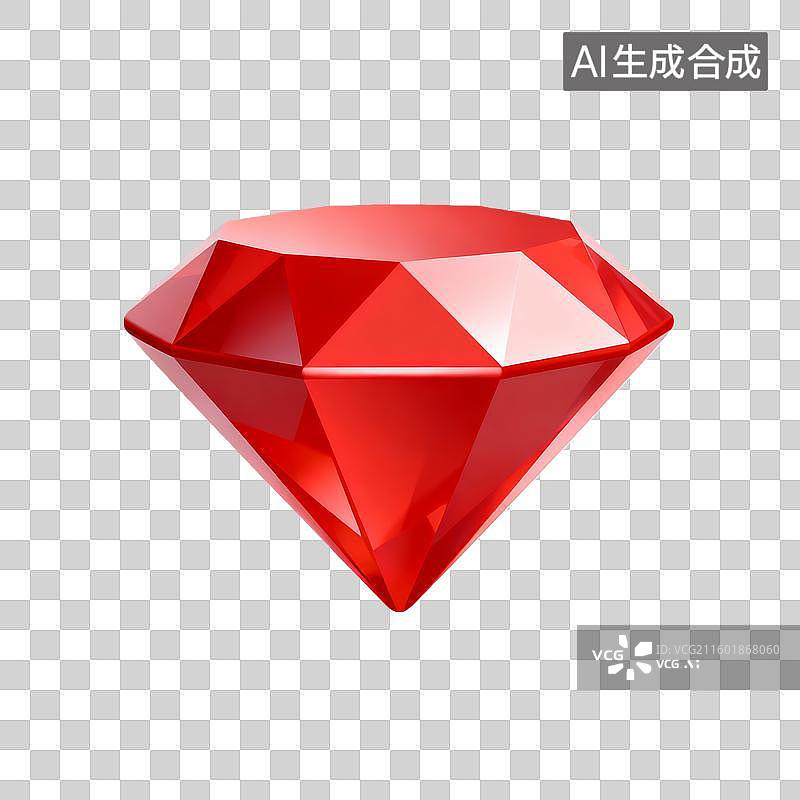 【AI数字艺术】红色的钻石图片素材